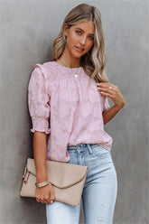 Levant Smocked Textured Blouse