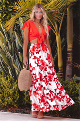 Greta Floral Tiered Maxi Skirt