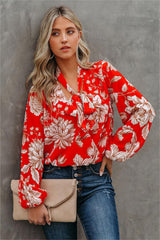 Tata Floral Tie Blouse