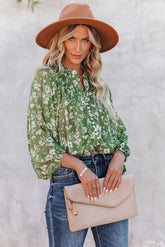 Garden Stroll Button Down Crop Blouse