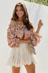 Zylie Mini Skirt - Natural