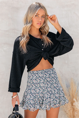 Kudos Floral Ruffle Mini Skort