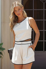 Castellano Pocketed High Waisted Shorts