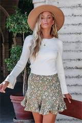 Cassie Floral Chiffon Skort