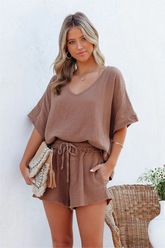 Sumner Cotton Pocketed Frayed Shorts - Camel