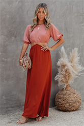 Aguilar Colorblock Cutout Maxi Dress