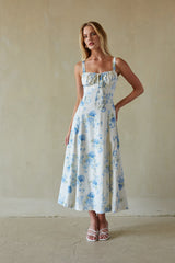 Angelina Sweetheart Floral Midi Dress