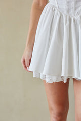 Belle Lace Trim Corset Fit and Flare Mini Dress