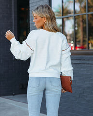 Beverly Hills Cotton Fringe Sweatshirt - Off White - FINAL SALE