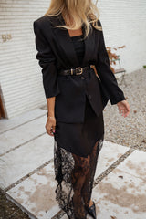 Black Notched Laple Blazer