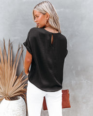 Bond Short Sleeve Satin Blouse