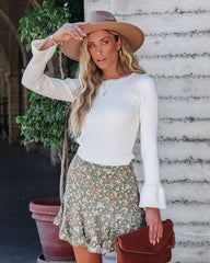 Cassie Floral Chiffon Skort