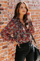 Charlize Floral Ruffle Blouse