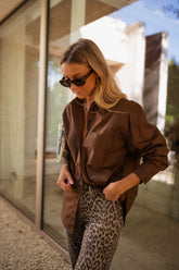 Chocolate Button Down Long Shirt