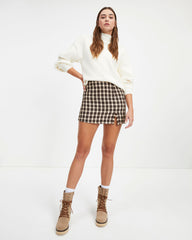 Crazy About It Tweed Houndstooth Mini Skirt