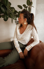 White Crochet Lace Blouse