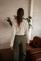 White Crochet Lace Blouse