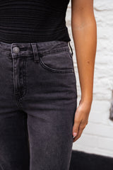 Grey Raw Edge Denim Jeans