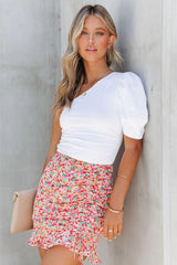 Dominico Cotton One Shoulder Bodysuit - White