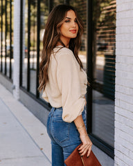 Katia Twist Front Crop Sweater - Oatmeal - FINAL SALE