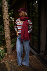 Burgundy Soft Cashmare Long Scarf