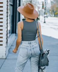 Kiki Knit Crop Top - Charcoal