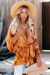 Fan The Flames Tie Dye Kimono Wrap Top