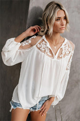 Formal Invitation Lace Blouse - Cream