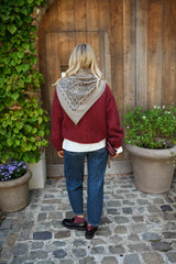 Khaki Paisley Print Scarf