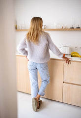 Light Grey Fuzzy Knit Cardigan