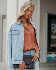 Girona Satin Blouse - Terracotta