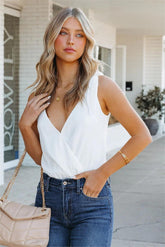 Havina Tie Strap Bodysuit - Off White