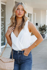 Havina Tie Strap Bodysuit - Off White