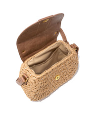 Hillock Rattan Tassel Crossbody Bag - Tan
