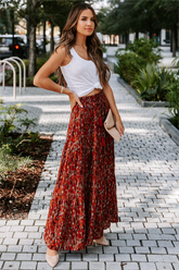 James Printed Tassel Tie Maxi Skirt