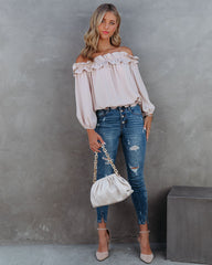 Lalette Off The Shoulder Ruffle Blouse - Ecru