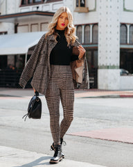Lamont Pocketed Houndstooth Knit Shacket