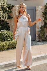 Livorna Satin Halter Jumpsuit