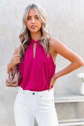 Fuchsia Halter Tank Top