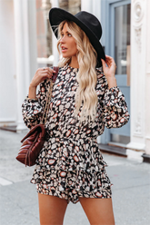 Maize Printed Shimmer Ruffle Romper