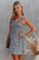 Avril Floral Smocked Tie Mini Dress - FINAL SALE