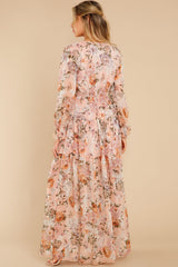 Prosperous Floral Chiffon Boho Maxi Dress