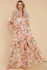 Prosperous Floral Chiffon Boho Maxi Dress - FINAL SALE