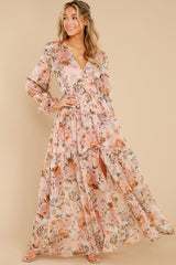 Prosperous Floral Chiffon Boho Maxi Dress
