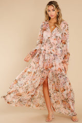 Prosperous Floral Chiffon Boho Maxi Dress - FINAL SALE
