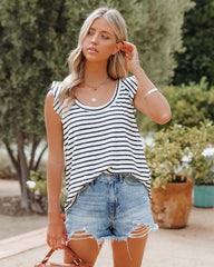 Pammy Cotton Blend Striped Top