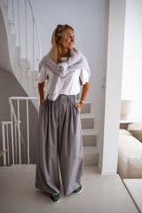 Grey Wide-Leg Pants