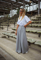 Grey Wide-Leg Pants