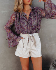 Persephone Paisley Bell Sleeve Blouse