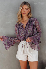 Persephone Paisley Bell Sleeve Blouse